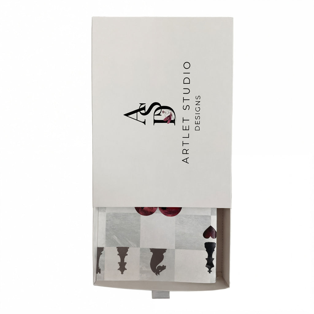 King of Hearts Chessboard Vellum Notebook